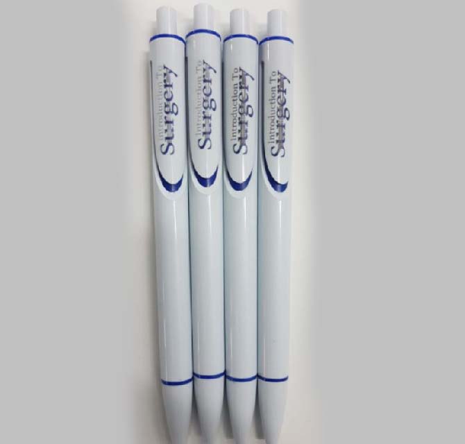Custom Printed Pens White Blue
